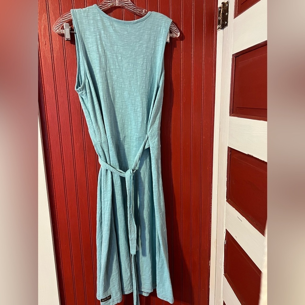 NWT Matilda Jane M Medium Good Hart Flower Shop Blue Cotton Knit Wrap Dress - Picture 3 of 6